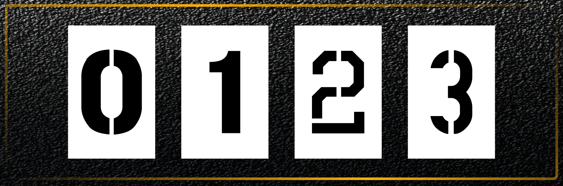 Number Kit stencil